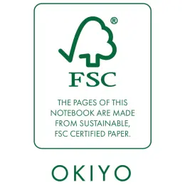Okiyo FSC-Certified Paper A5 Hard Cover Notebook FSC-Certified Logo